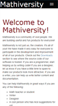 Mobile Screenshot of mathiversity.com